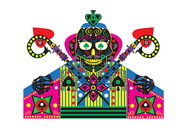 King skull playing card wi