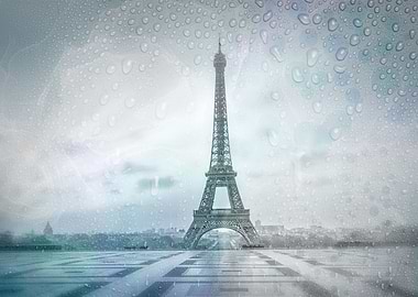 EIFFEL TOWER Rainy Day