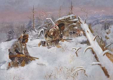Indians Hunting Elk