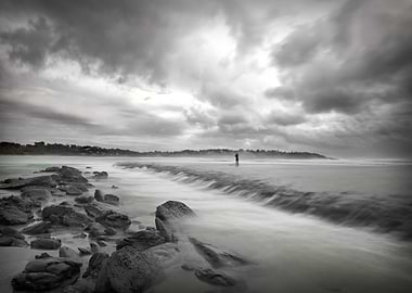 Storm on a beach