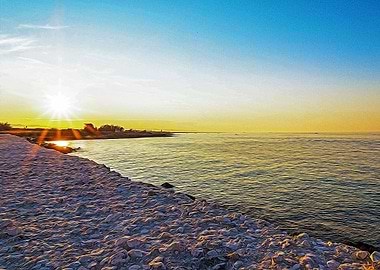 Adriatic sea at sunset