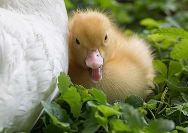 Muscovy ducks duckling
