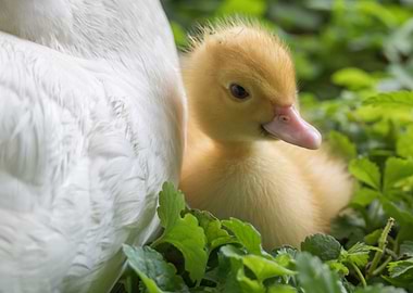 Muscovy ducks duckling