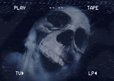 VHS bad skull web covered