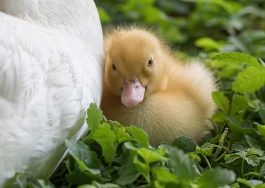 Muscovy ducks duckling