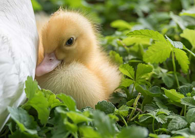 Muscovy ducks duckling