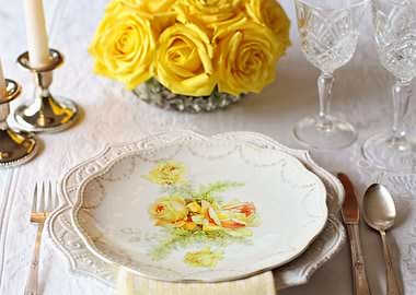 Summer dinner setting