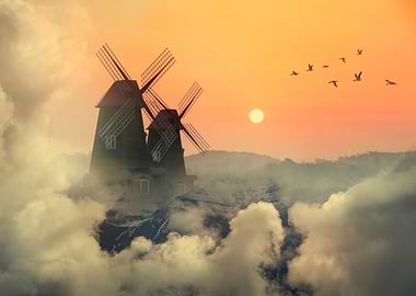 Windmill sunrise