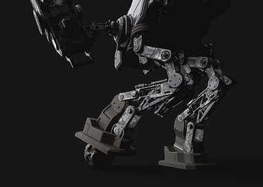 3D render of a robot with