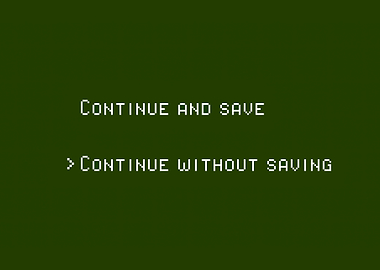 Continue and save videogam