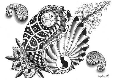 Surreal motif drawing