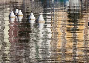 buoy and reflection