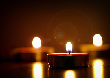 Lighted candle