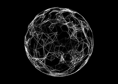 white polygon outline