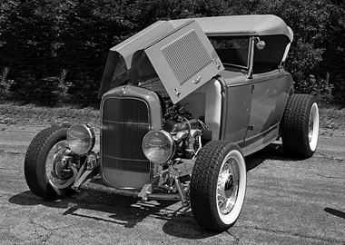Hot Rod Black and White