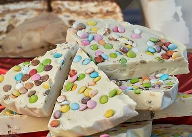 sweet nougat at party