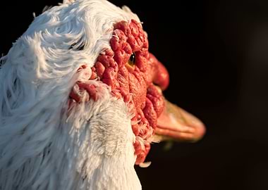 Muscovy duck on pond