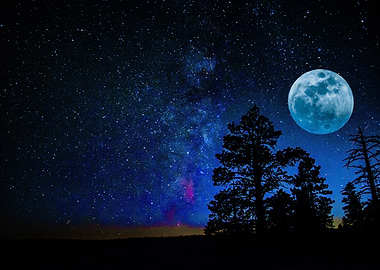 Moon Night Landscape