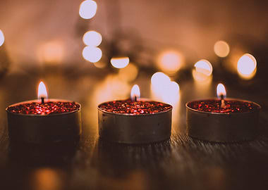 Red shimmering flame