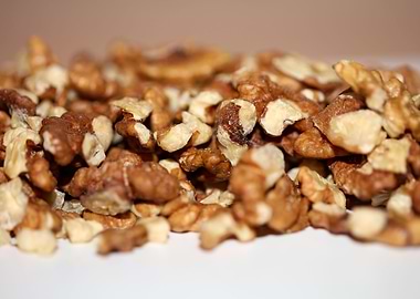 Nuts close up background