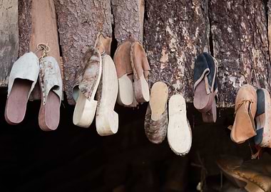 old handmade shoes