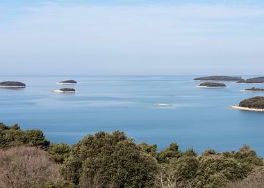 Istrian islands scattered