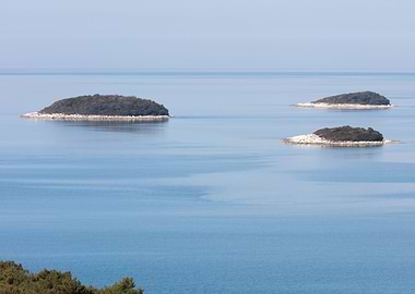 Istrian islands scattered