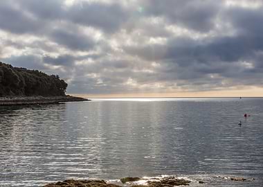 stormy sky and reflections