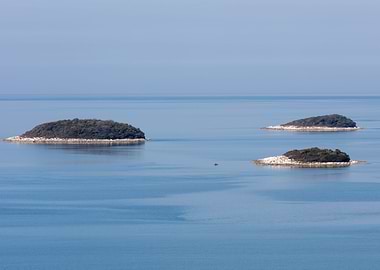Istrian islands scattered