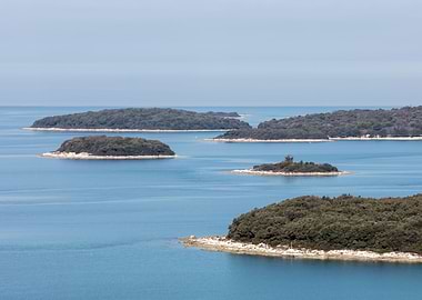 Istrian islands scattered