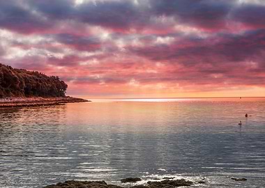 stormy sky and reflections