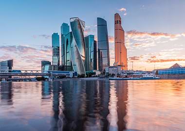 Moscow City Skyline Russia