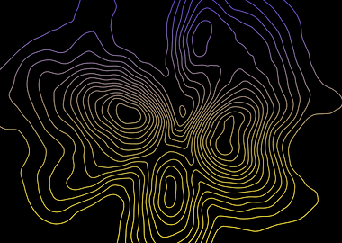 blue and yellow light line