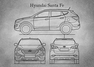 Hyundai Santa Fe gray old