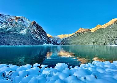 Mountains at Lake Winter
