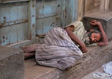 Homesless asleep