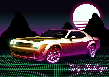Dodge Challenger Retrowave