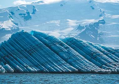 Iceland Ice and ice strata