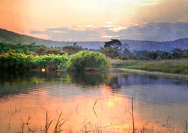 landscape african lake
