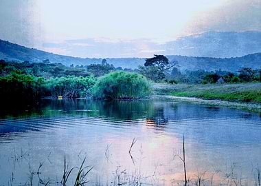 landscape african lake