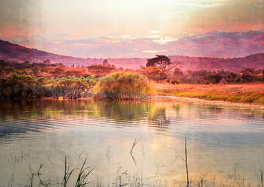 landscape african lake