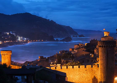 Tossa de Mar at Night