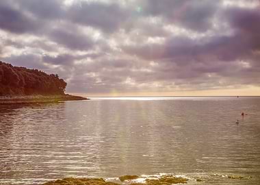 stormy sky and reflections
