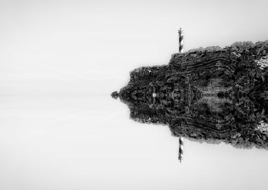 Lighthouse black and white