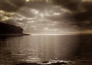 stormy sky and reflections