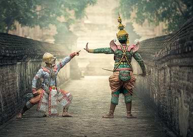 Warriors on a bridge