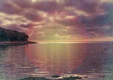 stormy sky and reflections