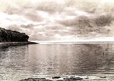 stormy sky and reflections