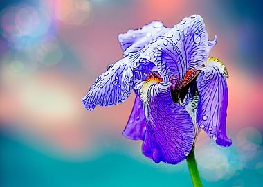 raindrops on the iris