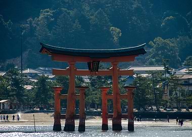 Torii Gate on a beach
